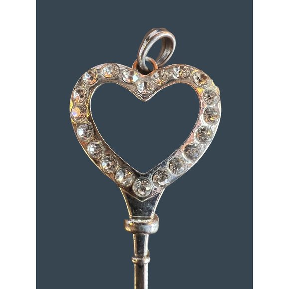 Silver Key To My Heart Pendant Necklace Charm - Picture 7 of 12